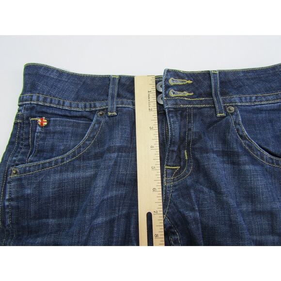 Hudson Signature Bootcut Low Rise Blue Jeans Womens size 30x33 Cotton Button Zip - Picture 7 of 9